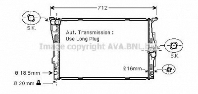 AVA QUALITY COOLING bw2303 -  Радиатор, охлаждение двигателя